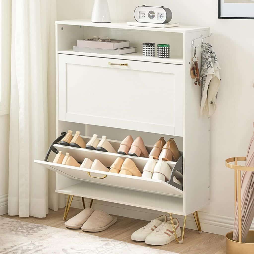 7: Aesthetically Pleasing Shoe Storage Cabinet for Your Foyer