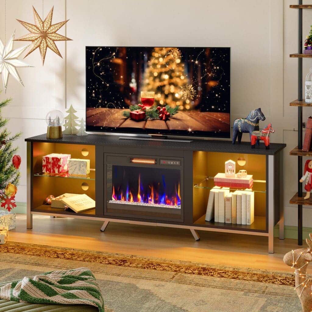 15: Combining Comfort: Fireplace with TV