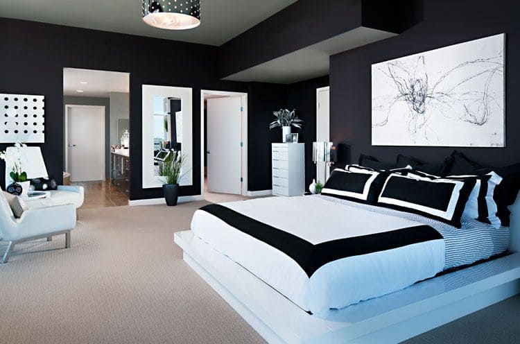 7: Contrast in Harmony: Pairing Dark Bedrooms with White Furniture