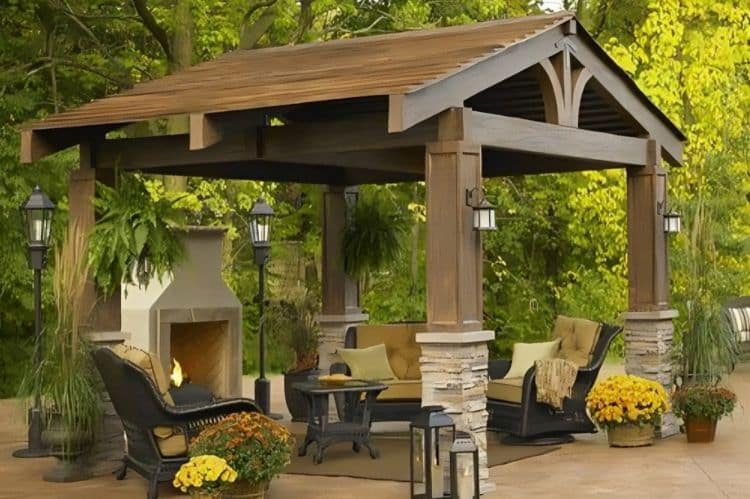 Gazebo Bliss: Adirondack Chairs as Gazebo Furniture Ideas