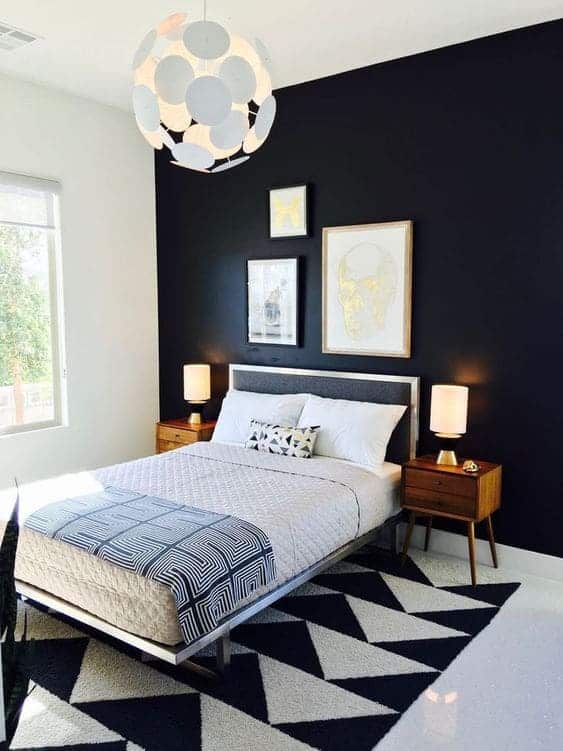 5: Incorporating Midcentury Style Furniture into Black Bedroom Décor