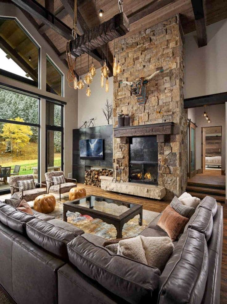 Living Room Furniture with a Fireplace for a Cozy Retreat 