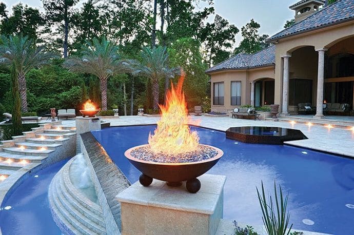 Poolside Perfection Ignite Your Evenings with a Fire Pit