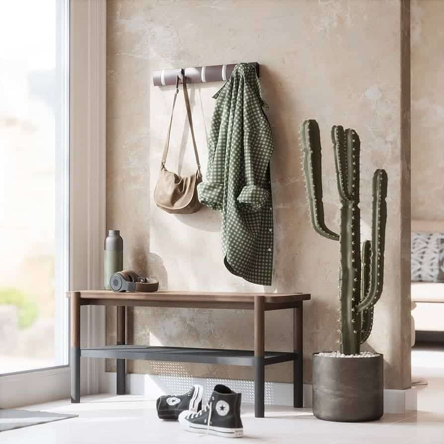 8: Streamlined Style: Elevate Your Entryway with a Wall-Mounted Coat Rack