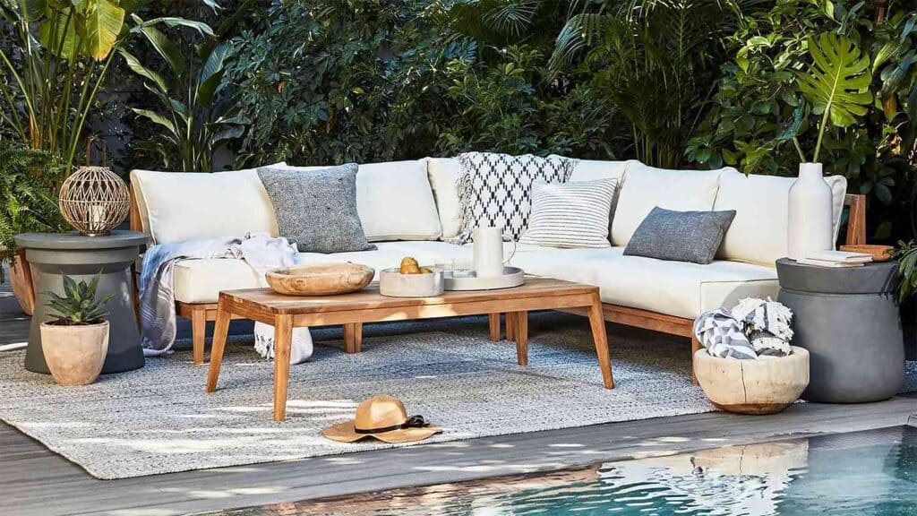 Teakwood Coffee Table: The Ultimate Pool Furniture Ideas