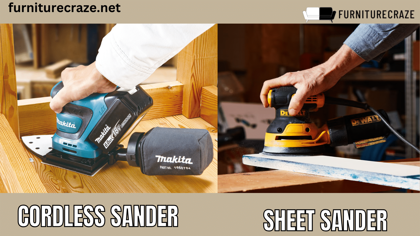 cordless and sheet sander