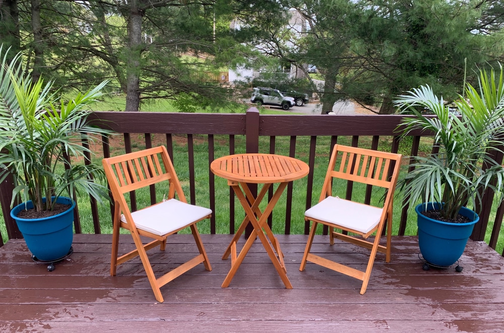 A Bistro Set On A Rainy Day