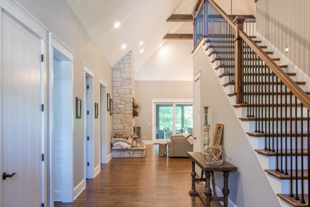 Beautiful entryway to a modern open concept home