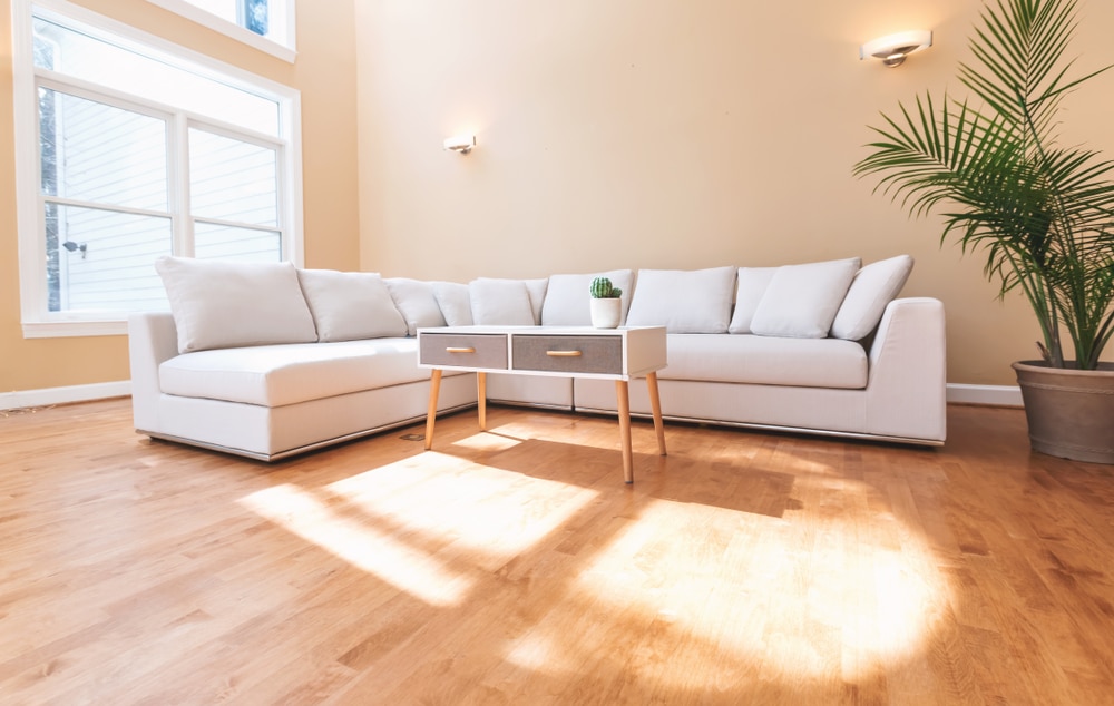 white sectional sofa